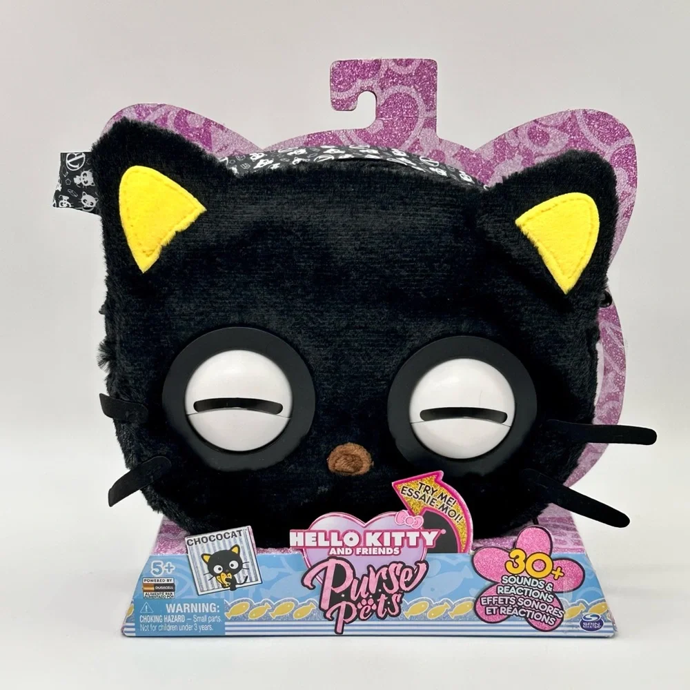 Purse Pets Chococat Interactive Plush Bag with Eye Flashes, Reactions and Music